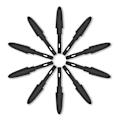 Miniatyrbillede 2 af 5: VEIKK P002 10 stk. udskiftningspenne Nibs Batterifri Stylus Slidstærk Pen Nib til VEIKK A50 A15