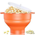 Miniatyrbillede 1 af 3: Popcorn Popper, Mikrobølgeovn Sikker, Silikone Popcorn Maskine Og Opvaskemaskine