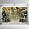 Pikkukuva 3 / 5: 2,1x1,5m Talvinen Joulukuusi Lumihiutale Vihreä Vastasyntyneen Valokuvaustausta Lumimaisema Glitter Bokeh Muotokuva Taustat Joulu Syntymäpäivä