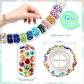 Miniatyrbilde 2 av 5: 120 stk. Perler med stort hull Rhinestone Perler Laging 12mm Krystall Charm