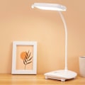 Miniatyrbillede 1 af 5: Trådløs Bordlampe Læselampe 40 LED Genopladelig Stort Batteri 3000m, Touch 3 Tilstande, 2 Måder Strøm, Dæmpbar, Svanenhals, Lille Bærbar Trådløs