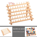 Miniatyrbillede 3 af 5: Bobbin Træ Bobbin 60-akset Voks Bobbin Opbevaring Træ Håndlavet Læder Diy Til Syning Quilting Broderi
