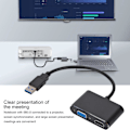 Miniatyrbillede 3 af 5: Videokonverter Plug And Play Dobbelt Skærmadapter USB C til HDMI-kompatibel/VGA Adapter Computer Tilbehør