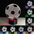 Miniatyrbild 5 av 5: Wabjtam Fotboll Nattlampa För Pojkar, Fotboll 3D Illusion Lampor För Barns Sovrumsinredning, 7 Färg Touch Switch Coola Presenter För Flickors Födelsedag Jul