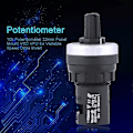 Miniatyrbillede 5 af 5: 10k Ohm Potentiometer, Guvernør Rotary Potentiometer Panelmontering Vsd Vfd Til Variabel Hastighed Drev Invertblack1stk)