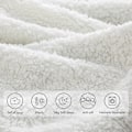Miniatyrbillede 4 af 5: Sherpa Fleece Tæppe - Super Bløde & Varme Tæpper til Sofa & Seng, Marineblå Tykke Bløde Tæpper til Vinter,(127 x 152cm)