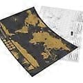 Miniatyrbillede 4 af 5: Kort med Scratch / Scratch Map / Verdenskort - 82 x 59 cm Guld