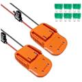 Miniatyrbillede 1 af 5: 2 STK Power Wheels Adapter til Ridgid AEG 18V Hyper Batteridock Strømstik til DIY Rc Legetøjsbil Lastbil A