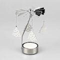 Miniatyrbilde 2 av 5: Roterende Lysestake, Sølv Svinnende Flygende Juletrær Te Lys Lysestake, Svinnende Lysestake Romantisk Lysestake Ornament For Bryllup