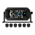 Miniatyrbild 1 av 5: Bil Husbil Lastbil TPMS 6 Hjul Sensor Solenergi Däcktrycksövervakningssystem Temperatur Klocka Lufttryck