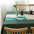 Miniatyrbilde 2 av 4: Duk, rektangulær, flekkbestandig trykk, polyester, vaskbar duk for buffetbord, høytidsmiddag, innendørs og utendørs bruk (55 tommer)