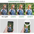 Pikkukuva 5 / 5: Ladattava kannettava selfie-rengasvalo 36 LEDillä, sopii iPhone/Android-puhelimille