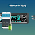 Pikkukuva 4 / 5: 5009 12V Auton MP3-soitin Nopea Lataus Kaksois-USB Bluetooth-yhteensopiva Kaiutin Värikäs Radiosoitin Ajoneuvoille