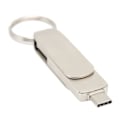 Miniatyrbild 2 av 5: Nyckelring USB-minne 2 i 1 OTG USB3.0 TILL USB C Mobiltelefon Dator Dubbel Användning 360 Rotation U Disk 64GB YEMMA