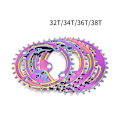 Miniatyrbillede 3 af 4: Mountainbike positiv og negativ tand enkelt skive 104bcd skive farverig skive (32t farve positiv og negativ tandskive)