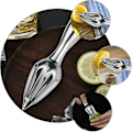 Miniatyrbillede 4 af 5: Citruspresser i metal, rustfrit stål, citronpresser, appelsinpresser, frugtpresser, værktøj til hjemmekøkken og bar (1 stk., sølv) Z
