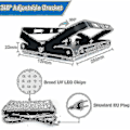 Miniatyrbillede 4 af 5: Hywell 2 stk. 100W UV LED Floodlight Sort Lys IP65 Vandafvisende, Ultraviolet LED Lampe, Effektbelysning Til Akvarium, Fest, Neonmaling, Fluorescerende P