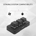Miniatyrbild 3 av 5: MK321G 3-knappars Mini Anpassat Mekaniskt Tangentbord Blå Switch USB & 2.4G Trådlöst Dubbelläge för OSU Ga