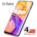 Miniatyrbillede 1 af 2: 4 STK Hydrogel Film Til Realme 9 Pro Fuld Lim Dækning Gel Skærmbeskyttere Ikke Hærdet Glas
