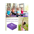 Miniatyrbillede 2 af 5: Foldbar yogamåtte i PVC, træningsmåtte, tyk, ikke-foldbar fitnessmåtte, gulvspilmåtte, lilla