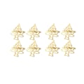 Miniatyrbillede 1 af 5: 8 stk. Servietringe Servietspænde Bordserviettholdere Til Stofservietter, guld