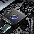 Miniatyrbilde 2 av 5: Ekstern 7.1 Kanals Lydadapter med USB2.0/3.5mm Jack Plug-and-Play Driverfri Profesjonelt Datamaskin USB Eksternt Lydkort for PC Datamaskin Bærbar PC