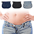 Miniatyrbilde 4 av 5: 4-delt denimbelte, justerbart forlengelsesbelte, elastisk bukseforlengelsesbelte for gravide kvinner, elastisk forlengelse