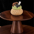 Miniatyrbillede 5 af 5: Elegant Træ Kageopsats Høj Fod Dessert Display Tallerken til Kager Cupcakes og Konditori Perfekt