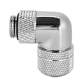 Miniatyrbillede 2 af 5: Sølv G1/4 Gevind Vandkølingsfitting Tynd Slange 90° Retvinklet Albue