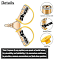 Miniatyrbillede 2 af 4: 1/4 Tommer RV Propan Hurtigkobling Y-splitter Adapter med Aflukningsventil Fuld Flow Stik 2 Vejs LP Gas-Excellence