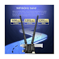Miniatyrbillede 2 af 5: Wifi6e 3000mbps 2.4g 5g 6ghz Bluetooth 5.2 Usb3.0 -bånds Trådløs Lan Adapter Wifi Modtager Til Stationær Computer Laptop
