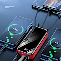 Miniatyrbilde 4 av 4: Bærbar lader Power Bank 30000mAh Universell kompakt hurtiglading Ekstern batteripakke med LED-lys - Ideell for utendørs camping