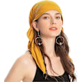 Miniatyrbillede 1 af 4: Hovedetøj Forudbundet Bandana Turban Kvinders Letvægts Bandana Hue, Hovedomkreds 58cm/22.8\"