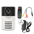 Miniatyrbilde 1 av 5: Mini Projektor HD 1080P Bærbar Kinolyd Dobbel Viftekjøling Filmprojektor for DVD 100V?240V Svart Hvit AU Plugg