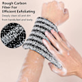 Miniatyrbillede 3 af 5: Ekstra Lang Peeling Ryg Scrubber, Magic Body Back Scrubber Til Brusebad, Ryg Scrubber Til Brusebad, Kropsvask Og Massage 1stk-sort