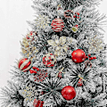 Miniatyrbillede 3 af 5: Julekugler Julekuglesæt 6Cm12Stk Plast Julebelægningskugle Juletræ Lille Vedhæng Søblå