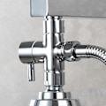 Miniatyrbillede 3 af 5: 2025 Egnet Massiv Messing 3-vejs Ventil G1/2\" Håndbruser Brusekomponenter Universal Beslag, Krom DSF007