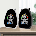 Miniatyrbilde 5 av 5: 5-i-1 Luftkvalitetsdetektor, Multifunksjonell CO2-tester med Karbondioksid HCHO TVOC Verdi Strømforbruk Temperatur Fuktighet Display Funksjon