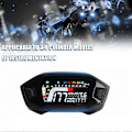 Miniatyrbillede 3 af 5: Universal Motorcykel LCD Digital Speedometer 13000RPM Baggrundslys Digital Odometer Tachometer til 1,2