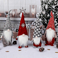 Miniatyrbillede 3 af 4: WJTG Ansigtsløs juledukke stående Rudolph dukke julepynt dukke julegaveJ