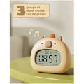 Miniatyrbilde 5 av 5: 1 stk. Capybara Vekkerklokke for Barn, Klar til å Stå Opp Barne Søvntrener, Søt Capybara Klokke Dimbar Nattlampe, A