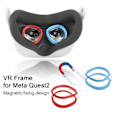 Miniatyrbillede 2 af 5: Magnetisk Brillebøjle Hurtig Demontering VR-Linseindsatser Beskyt Display Øjne Stabil Holdning VR-Brillebøjle til Meta Quest2