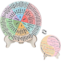 Miniatyrbillede 1 af 5: Følelseshjul med Stativ, Dobbeltsidet Emotionshjul Diagram Træ Stemningshjul