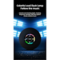 Miniatyrbild 4 av 5: Mini Bluetooth-högtalare Vattentät Badrum Ljud Trådlös Duschhögtalare RGB-lampa Bluetooth Sugkoppshögtalare, Svart