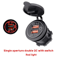 Miniatyrbilde 4 av 5: 12V 36W Hurtiglading 3.0 Dobbel USB Billader USB Rask Lader Med Bryter For Båt Motorsykkel Lastebil