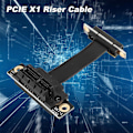 Pikkukuva 4 / 5: PCIE X1 Nouseuttajakaapeli Kaksois 90 Asteen Oikea Kulma PCIe 3.0 x1 - x1 Jatkokaapeli 8Gbps PCI Express 1x Nouseuttajakortti - 5CM