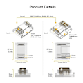 Miniatyrbilde 1 av 5: 24 stk. 3-pins 12 mm parent Dekselkoblingssett for COB RGBIC LED-stripe parent Gapless Connec