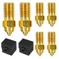 6 stk. dysekit til Ender 3 V3 SE, 3D-printer messingdyser 0,4 mm 0,6 mm 0,8 mm, højtemperaturbestandig