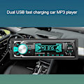 Pikkukuva 2 / 5: 5009 12V Auton MP3-soitin Nopea Lataus Kaksois-USB Bluetooth-yhteensopiva Kaiutin Värikäs Radiosoitin Ajoneuvoille
