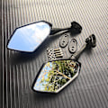 Miniatyrbild 4 av 5: Qx för Yamaha Yzf R1 R6 R25 R125 R3 R1s R1m Fz6r Speglar Motorcykel Scooter Backspeglar Kolfiber Look